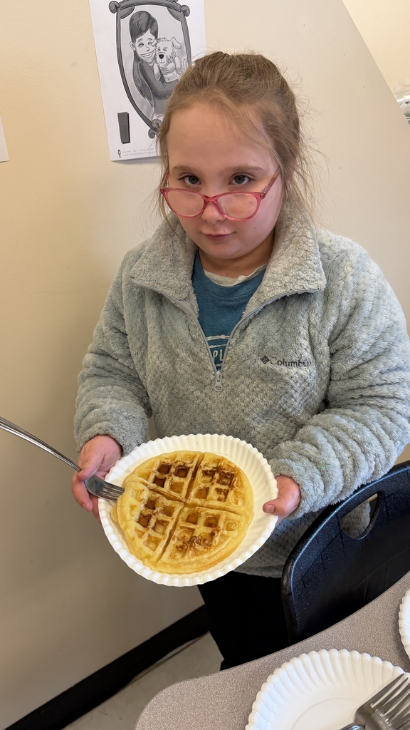 Sixth grade makes waffles