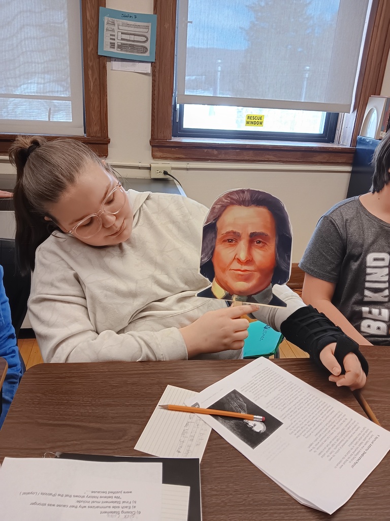 Seventh grade students participate in a debate about indpendence