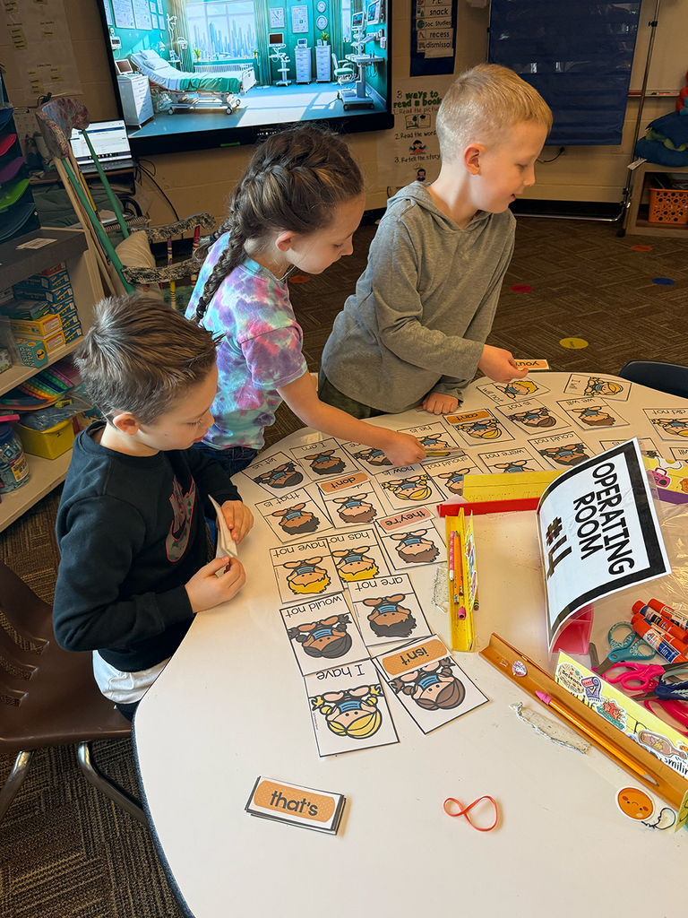 First grade students study the contractions