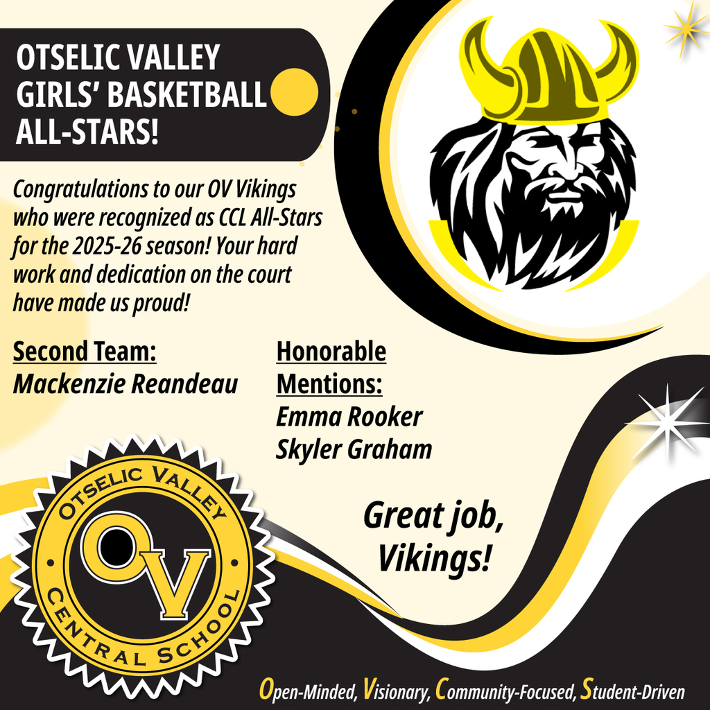 Graphic recognizing the girls CCL All-Stars in Basketball