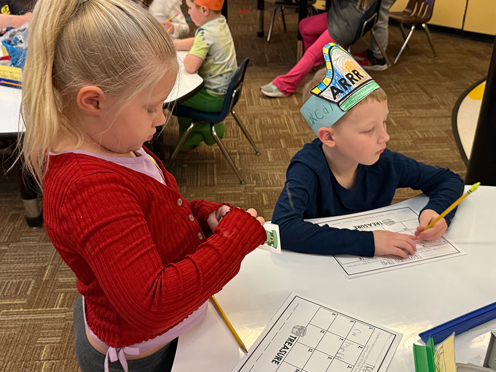 Students look for AR words