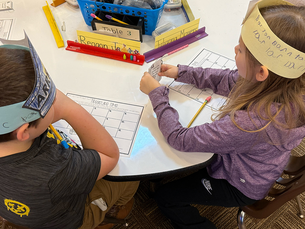 Students write down AR words