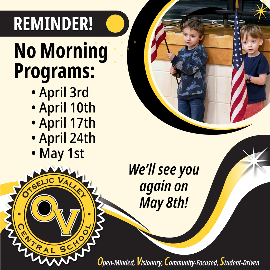 Reminder for no Morning Programs
