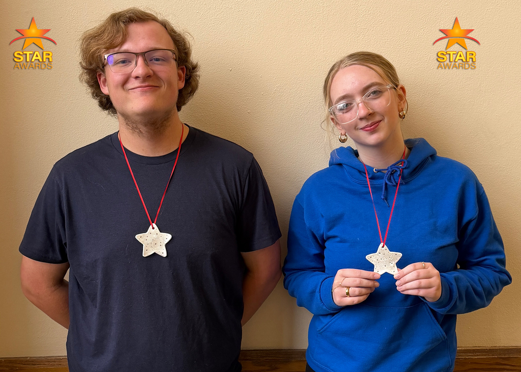 Students pose for a photo after being recognized as Otselic Valley Star Award recipients for demonstrating cooperation.