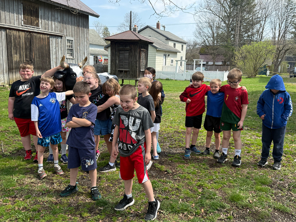 Second grade students on a field trip at the Chenango County Historical Society