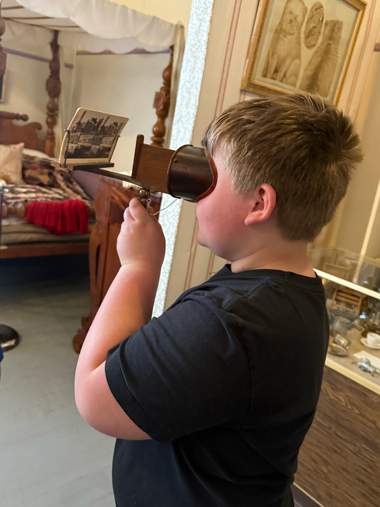 Second grade students on a field trip at the Chenango County Historical Society