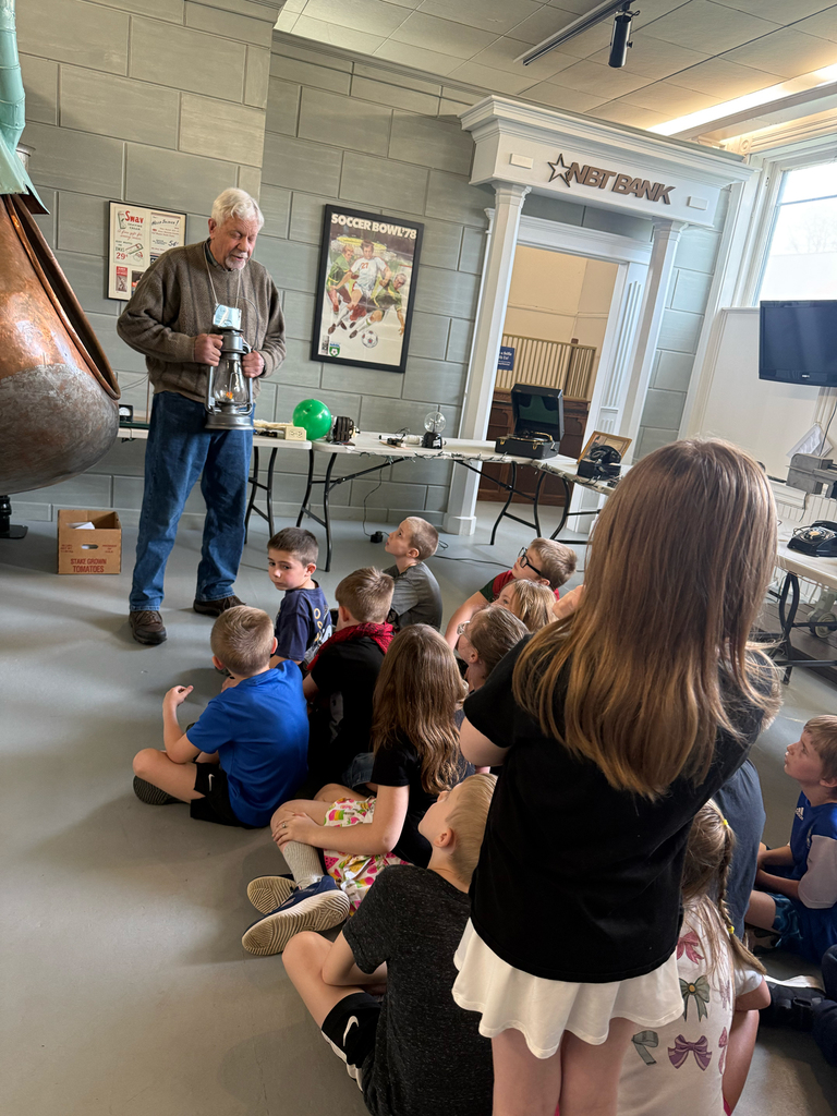 Second grade students on a field trip at the Chenango County Historical Society