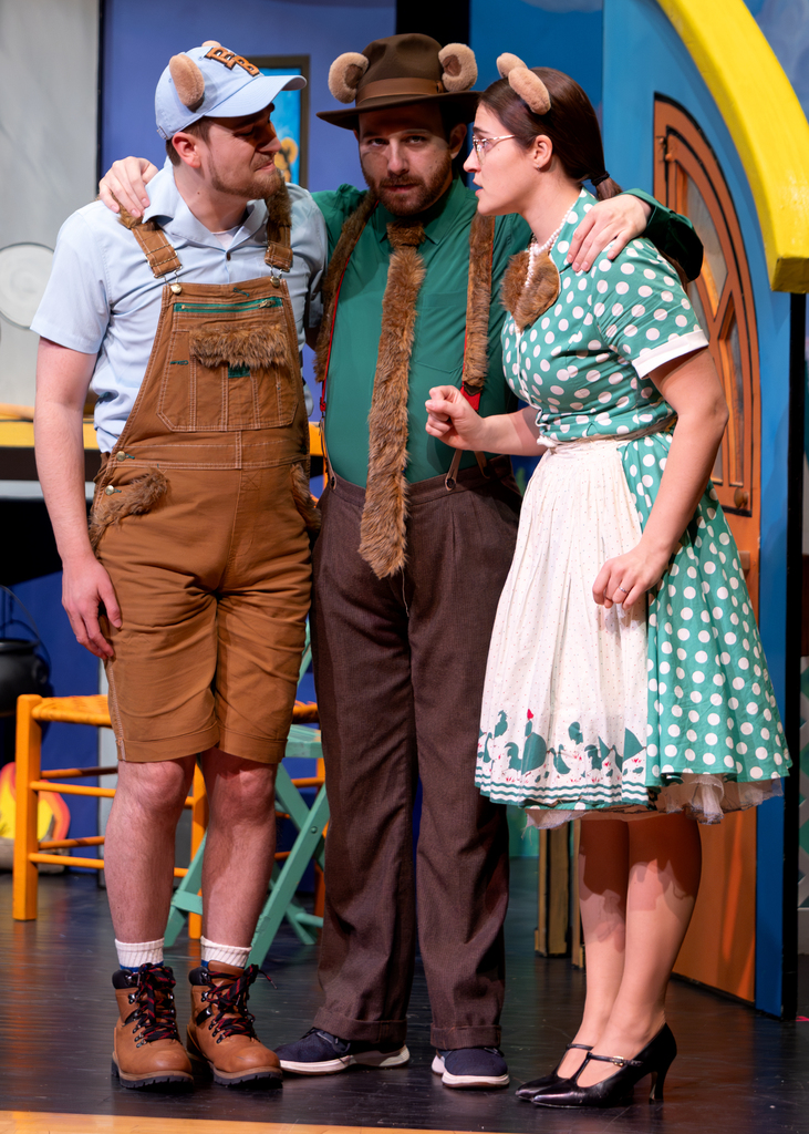 Performers from Tri-Cities Opera present The Three Bears to Otselic Valley students during a live, interactive performance.