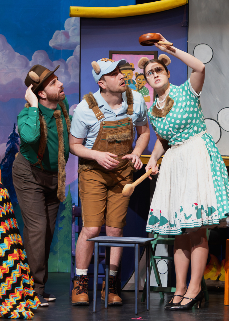 Performers from Tri-Cities Opera present The Three Bears to Otselic Valley students during a live, interactive performance.