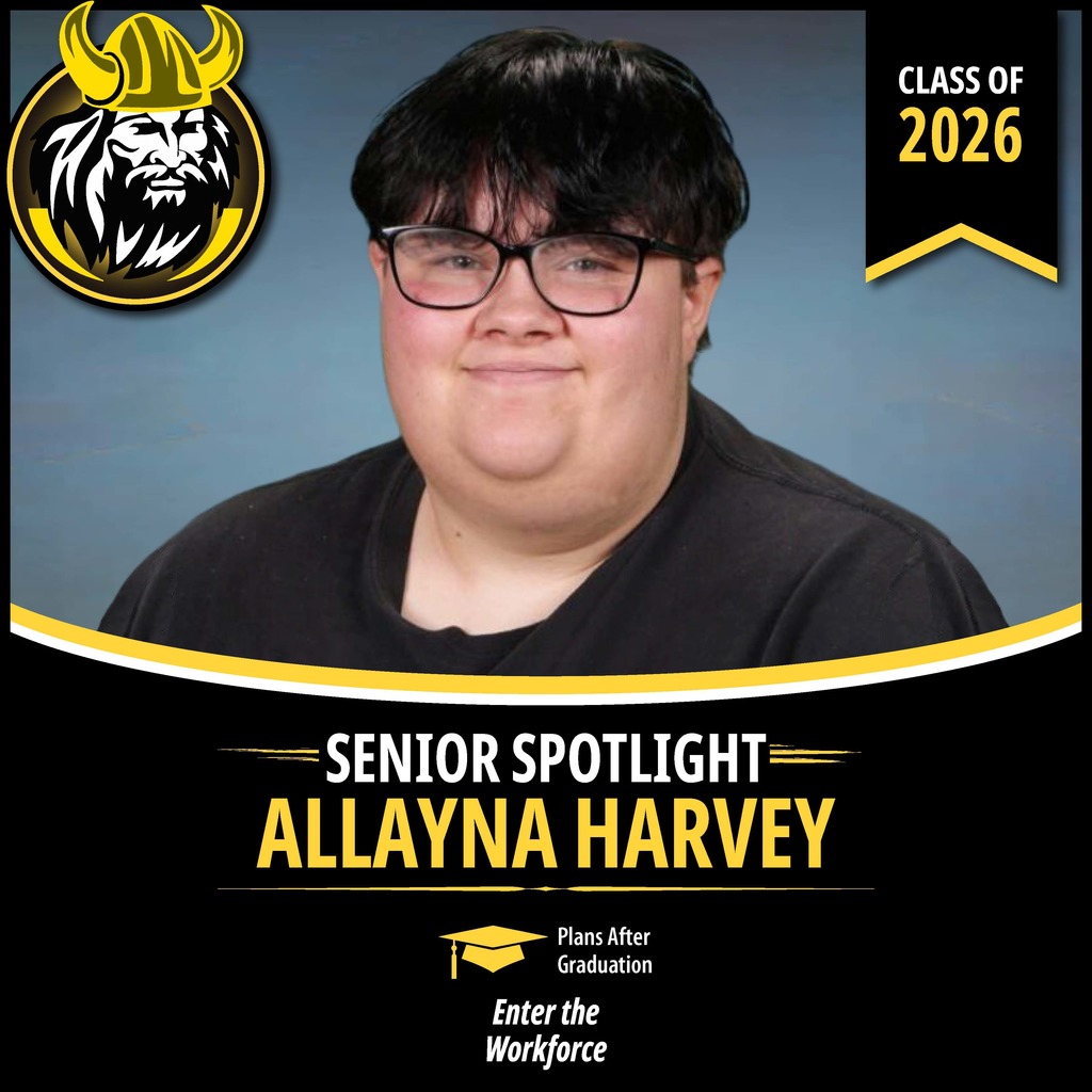 Senior Spotlight graphic featuring an OV Class of 2026 senior portrait with school branding and student highlights.