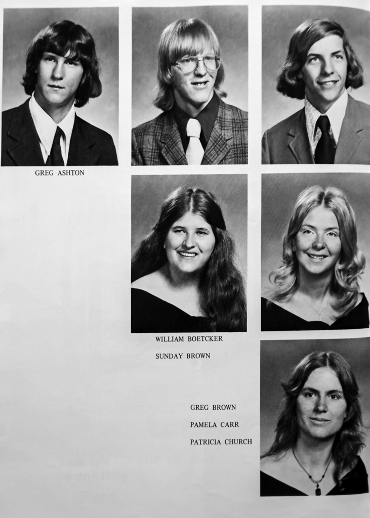 Black-and-white pages from the 1976 Otselic Valley yearbook Reflections featuring senior portraits of graduating students from the OV Class of 1976.