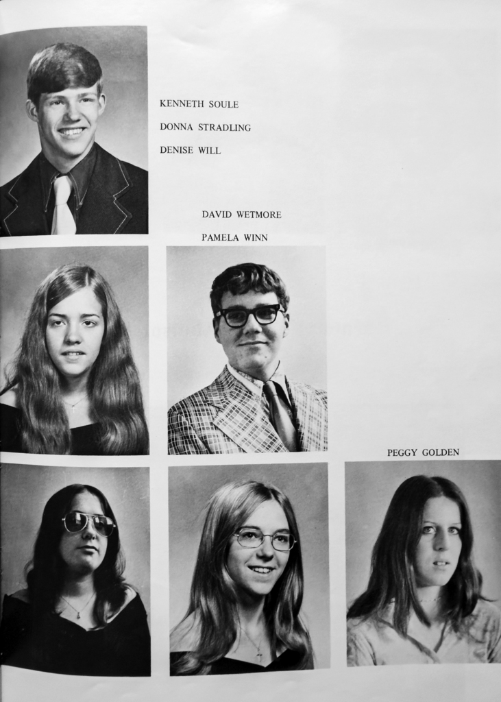 Black-and-white pages from the 1976 Otselic Valley yearbook Reflections featuring senior portraits of graduating students from the OV Class of 1976.