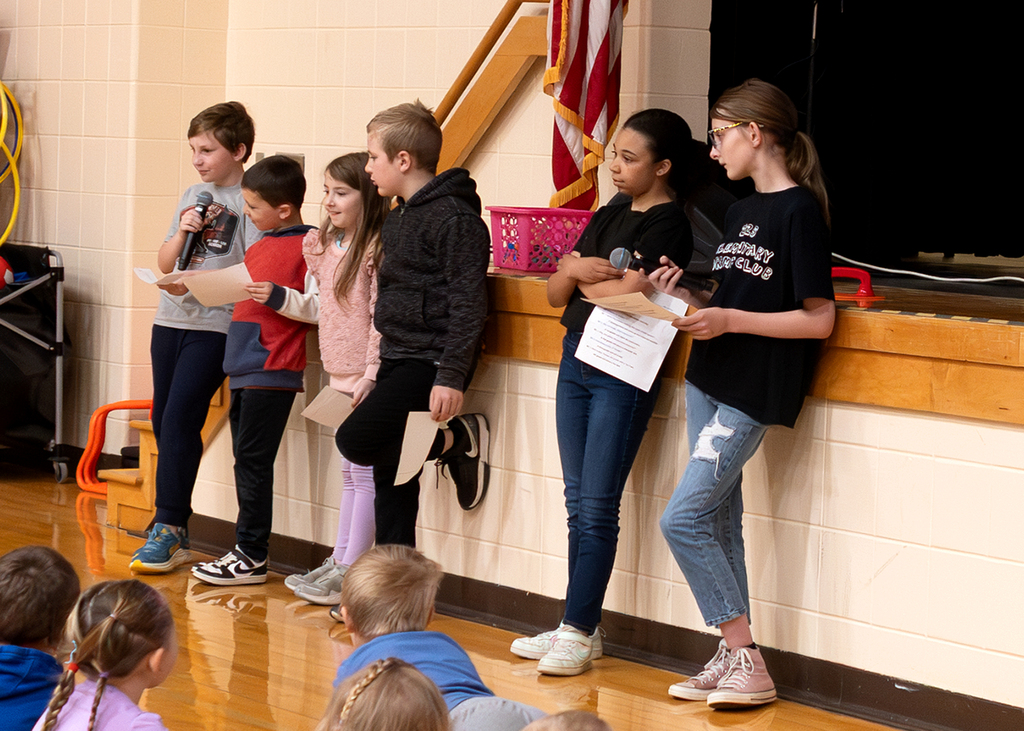 Students sharing jokes