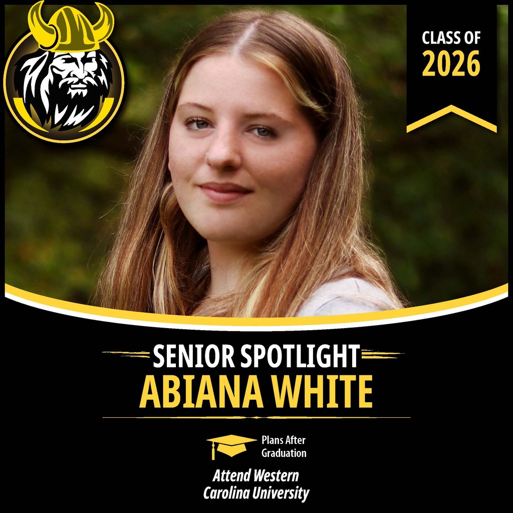 Senior Spotlight graphic featuring an OV Class of 2026 senior portrait with school branding and student highlights.