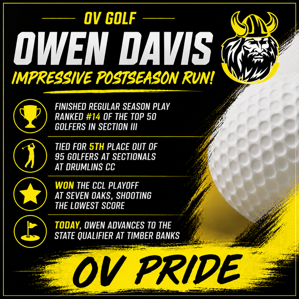 OV Graphic for Owen Davis Post Season Golf