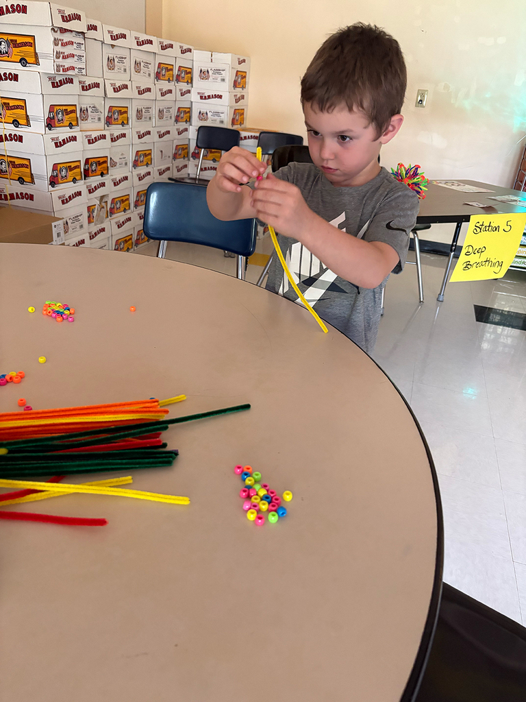 Students participate in interactive activities during the Coping Skills Fair at Otselic Valley, exploring coping strategies such as mindfulness, breathing exercises, sensory tools, movement, and fidgets.