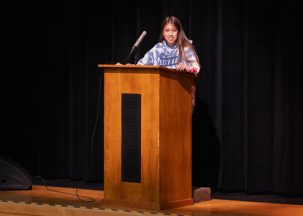 Students participate in the Otselic Valley Student Government Forum, where student leaders shared updates, discussed leadership opportunities, recognized student accomplishments, and celebrated school pride and community involvement.