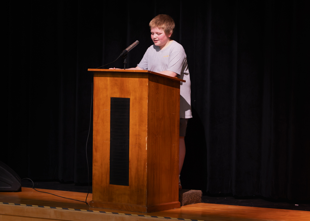 Students participate in the Otselic Valley Student Government Forum, where student leaders shared updates, discussed leadership opportunities, recognized student accomplishments, and celebrated school pride and community involvement.