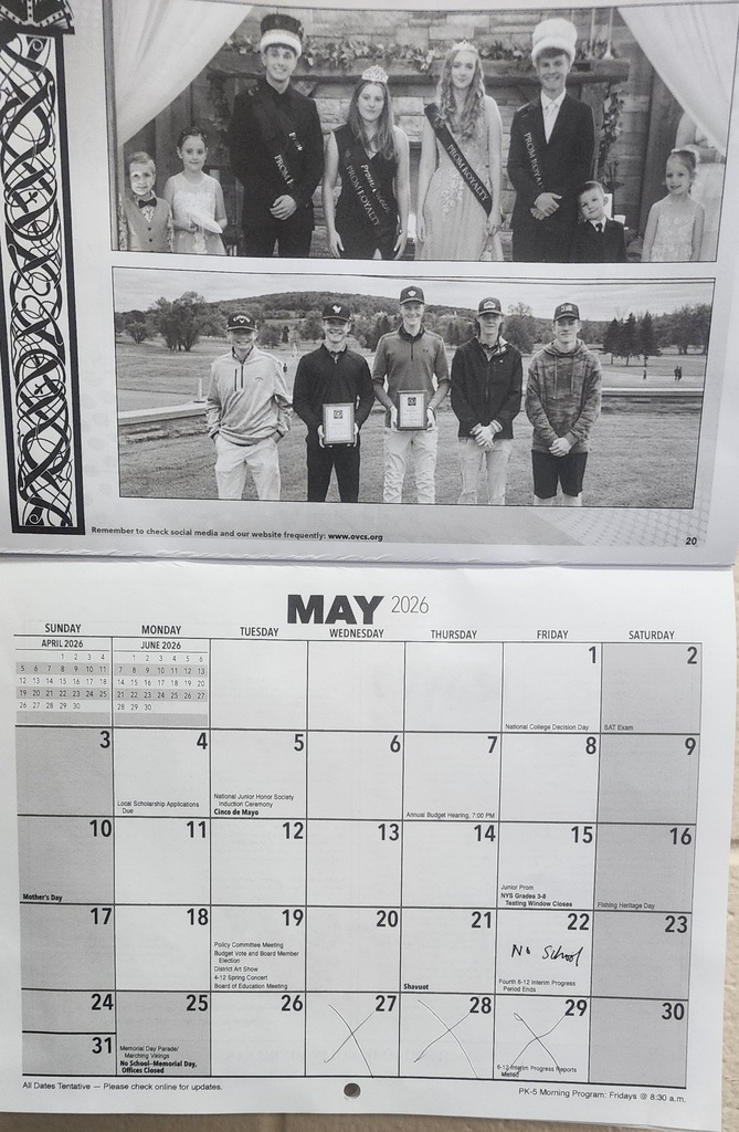The May calendar with days crossed off