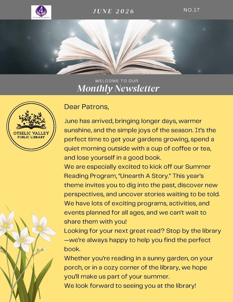 Front cover of the OV Library June Newsletter
