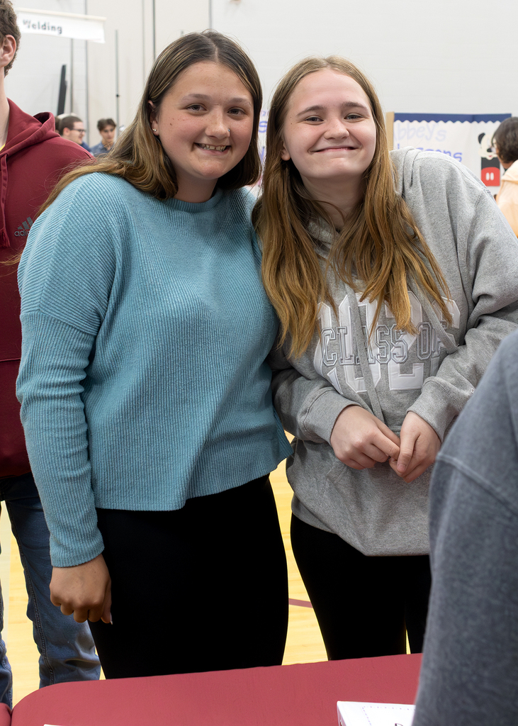 Photos from the DCMO BOCES Senior Showcase featuring Otselic Valley seniors presenting Career and Technical Education projects