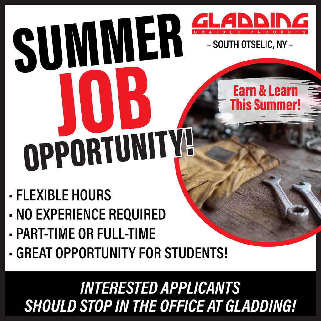 Graphic for Summer Job Opportunity at Gladding