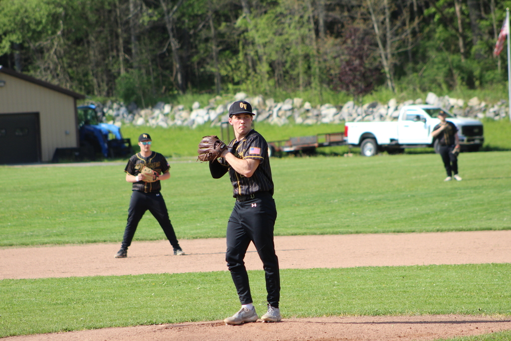 Photos from Otselic Valley Baseball Senior Night featuring senior players, their families, teammates, coaches, and recognition ceremonies on the baseball field.
