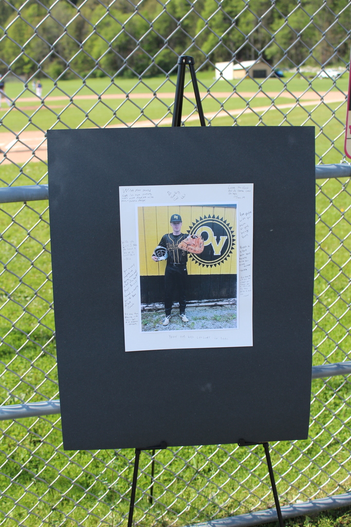 Photos from Otselic Valley Baseball Senior Night featuring senior players, their families, teammates, coaches, and recognition ceremonies on the baseball field.