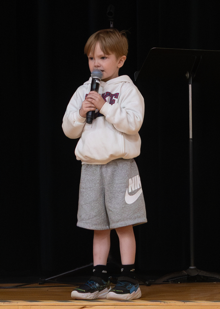 Students participate in Otselic Valley's final Morning Program of the school year, including student announcements, Kids with Character, birthday celebrations, and OV's Got Talent performances.