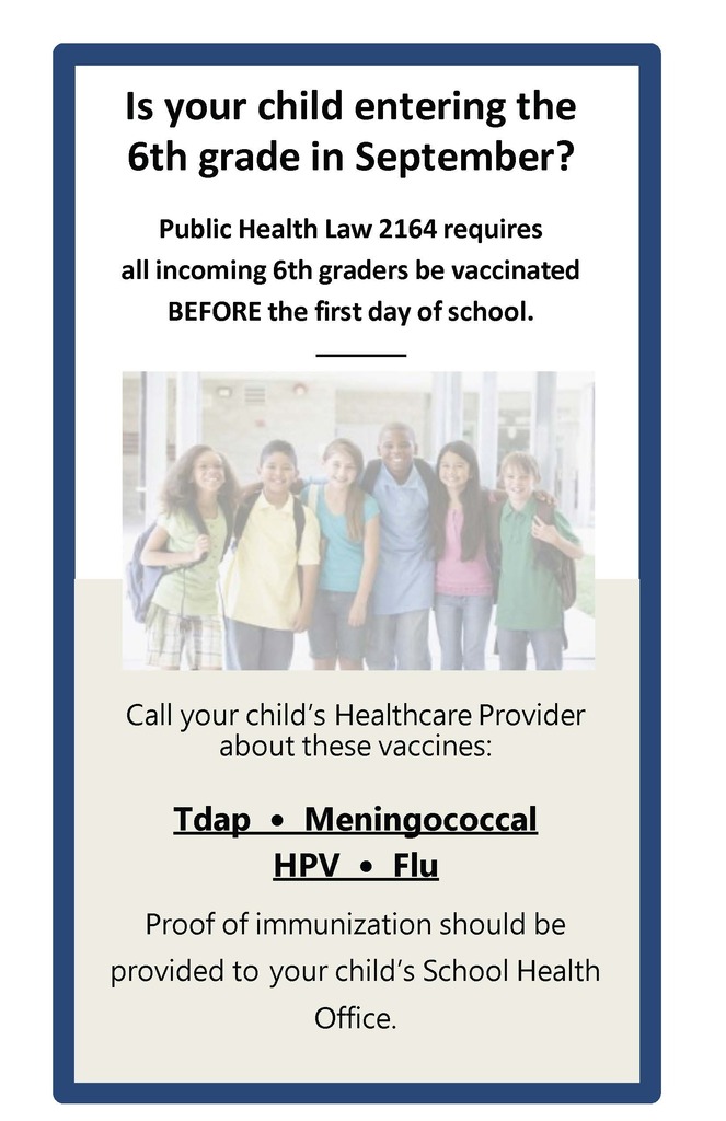 Immunization requirements