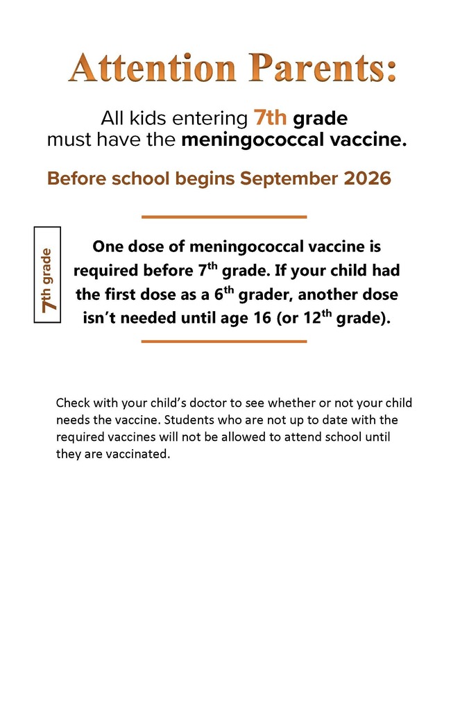 Immunization requirements