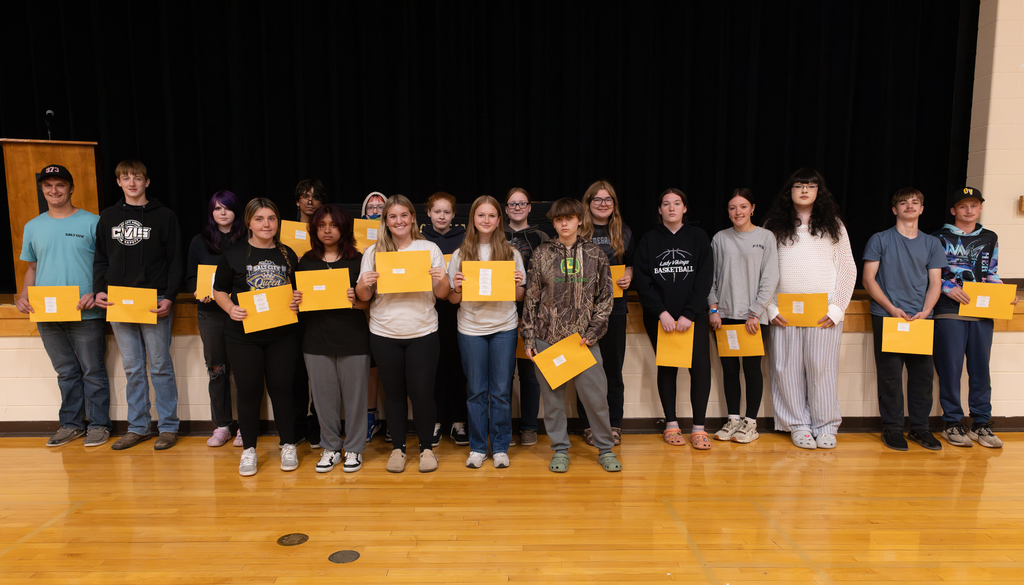 Students are recognized for academic, athletic, leadership, and service achievements at the Otselic Valley Awards Assembly.