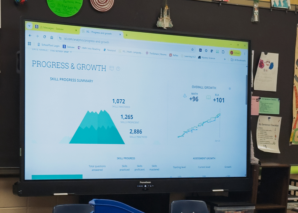 Photo of IXL progress