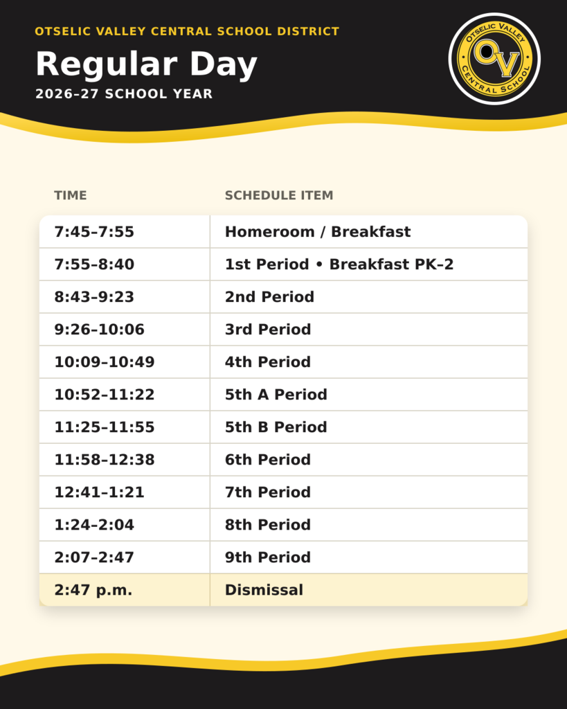 Regular school day flyer