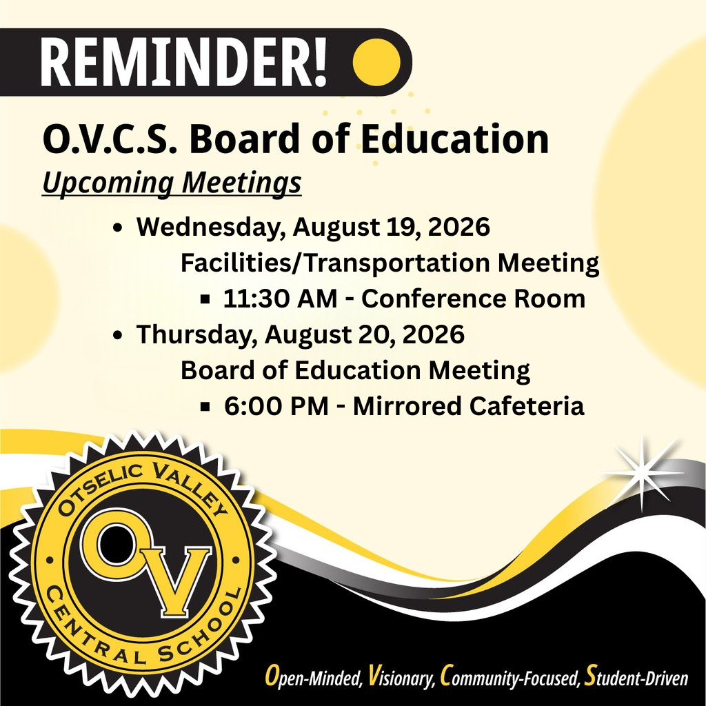OVCS BOE Reminder