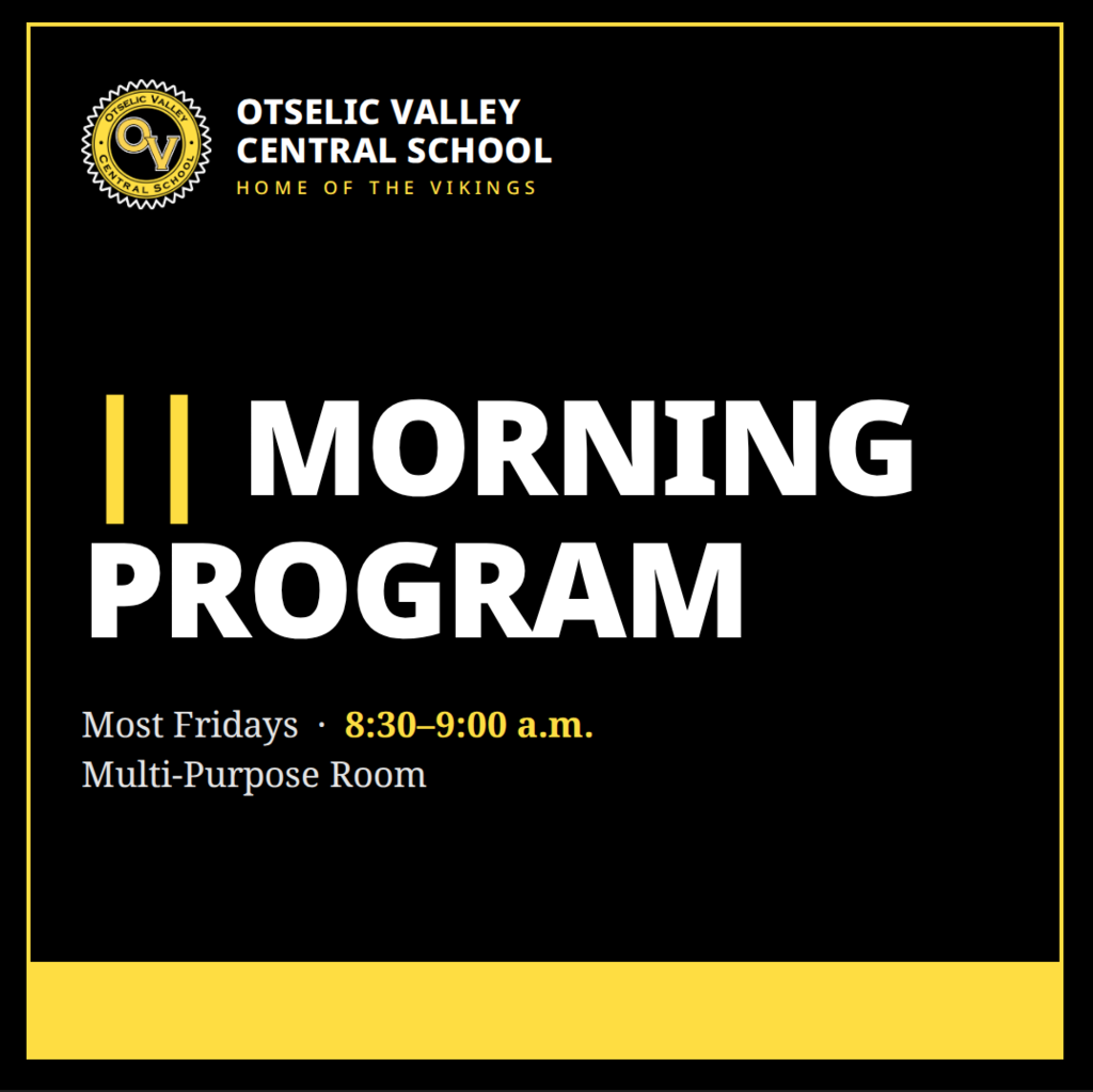 Morning Program Coming Soon Flyer
