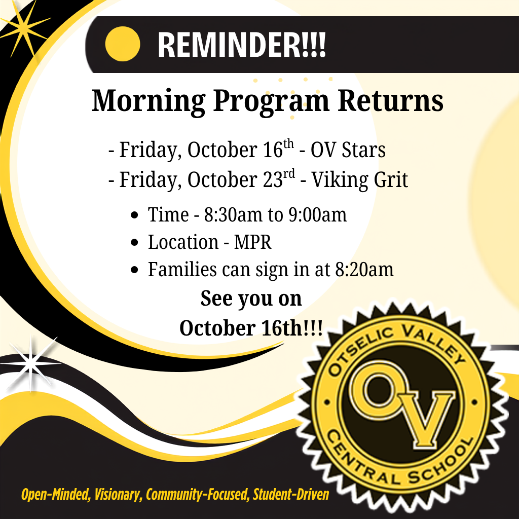 Morning Program Reminder