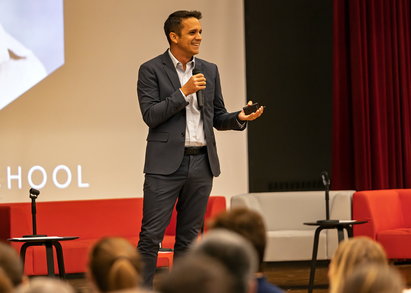 Keynote Speaker Trevor Muir addresses the audience