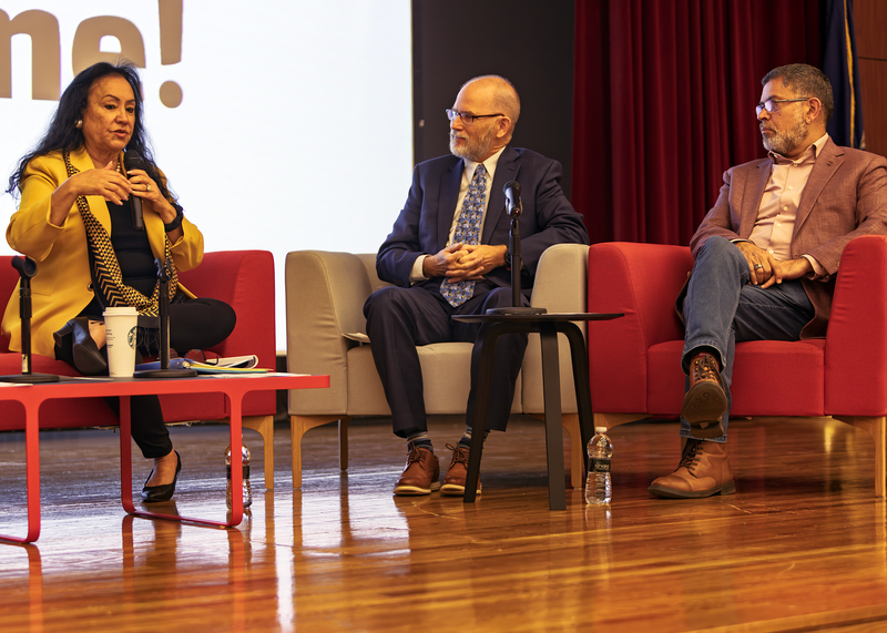 Commissioner Rosa answers questions