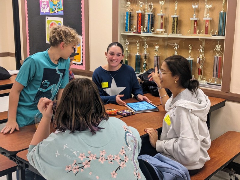 Colgate Mentors meet with some of the LPP students