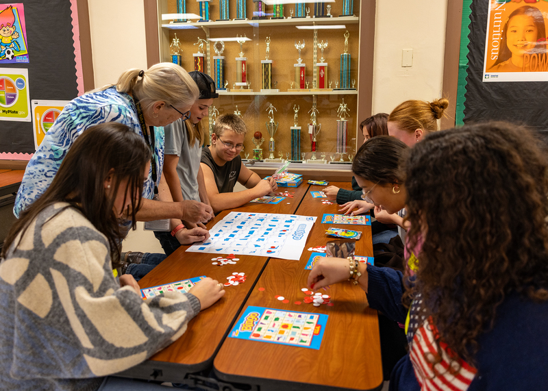 Colgate Mentors meet with some of the LPP students