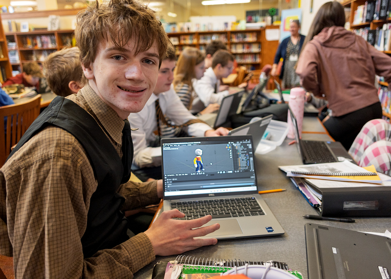 8th grade students using Fuse