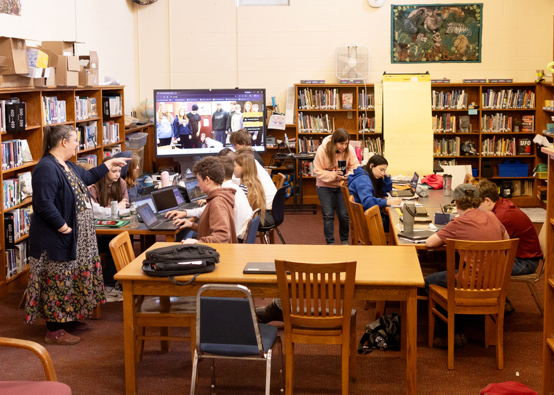 8th grade students using Fuse