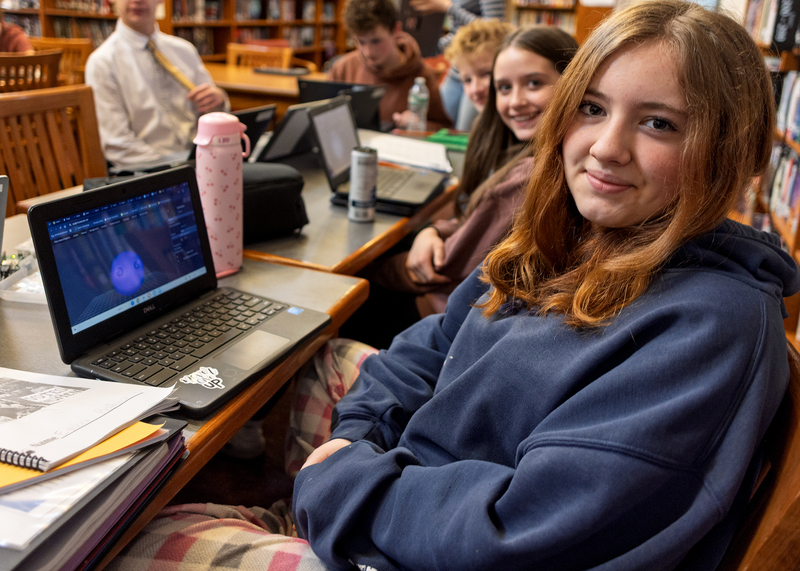 8th grade students using Fuse