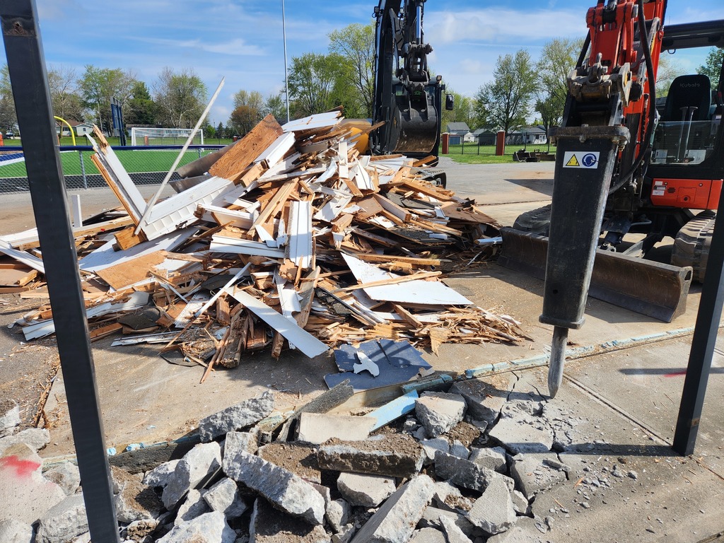 Old concession stand demolition