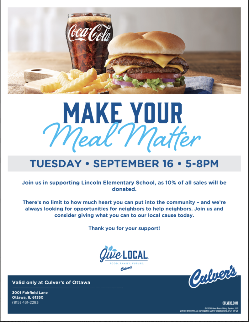 Come and see us at Culvers!