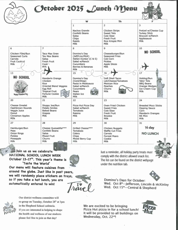 October Menu