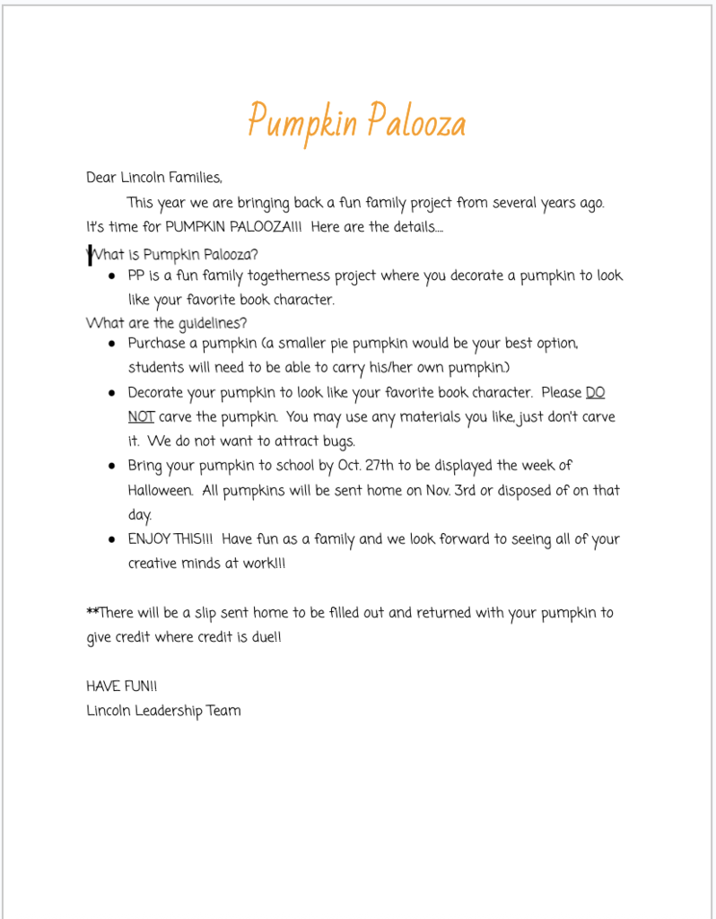 Pumpkin Palooza