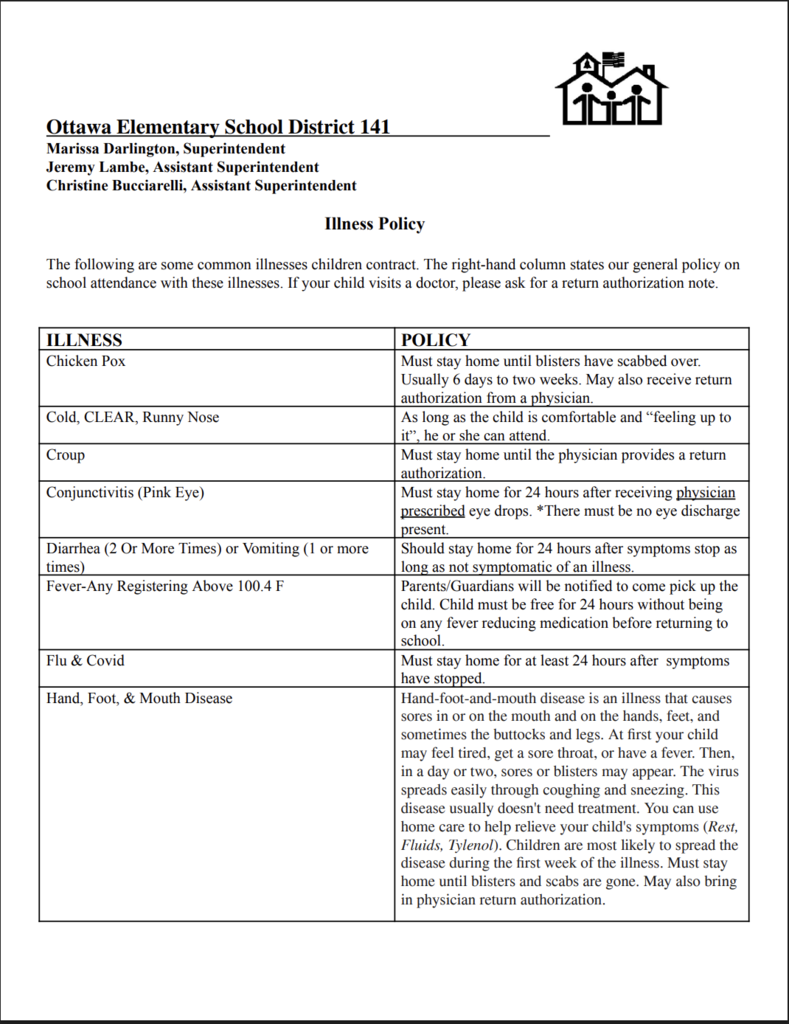 OES Illness Policy pg 1