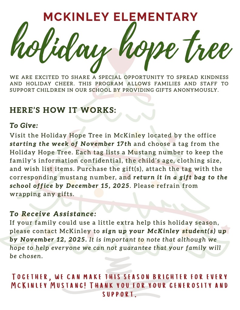 Holiday Hope Tree Flyer